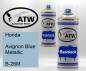 Preview: Honda, Avignon Blue Metallic, B-26M: 400ml Sprühdose + 400ml Klarlack - Set, von ATW Autoteile West.